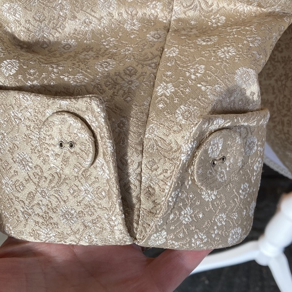 Gorgeous Rare Vintage Liz Claiborne Jacket Gold Brocade EUC Size 14 - Picture 10 of 16